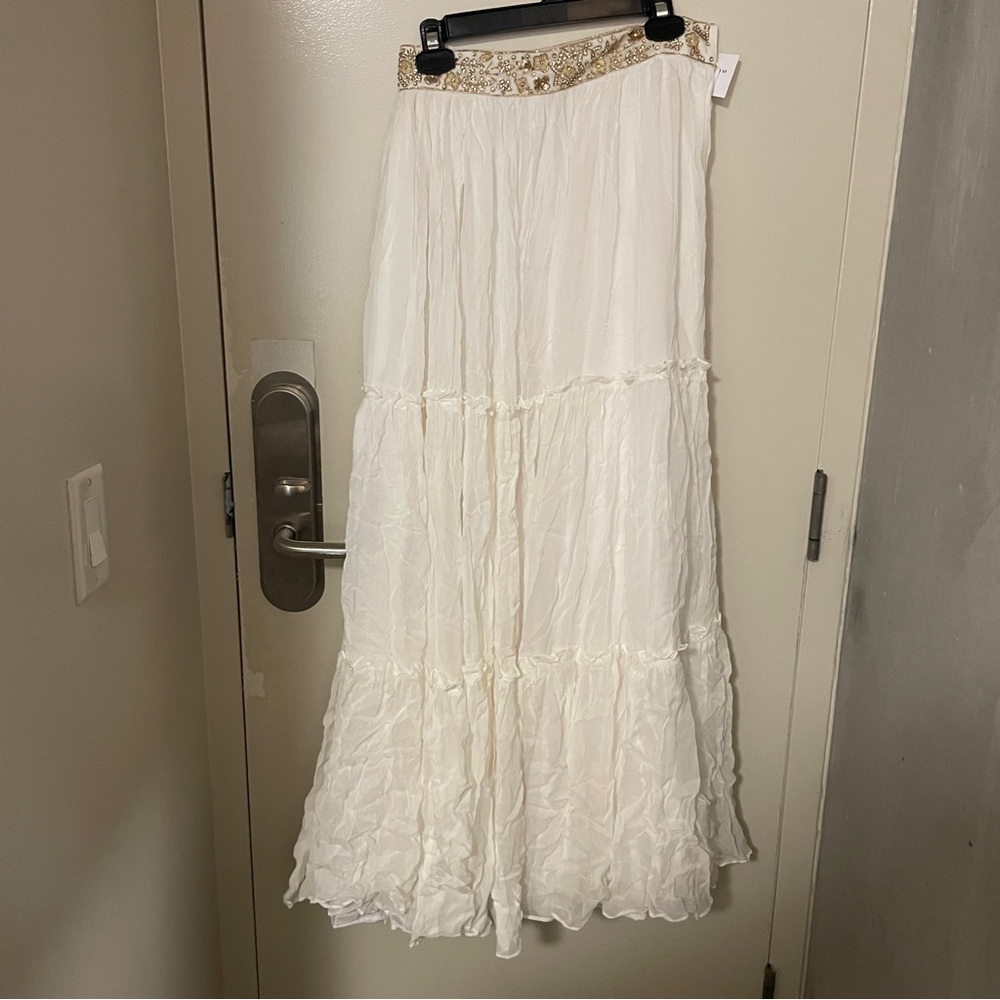 45” White Tara Lengha Skirt (XS) (BNWT)